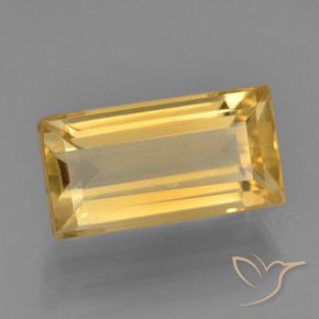 Citrine Doré vif naturelle Baquette, 3.39 ct, VS