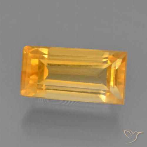 Citrine Orange-or naturelle Baquette, 2.76 ct, VS