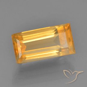 Citrine Orange-or naturelle Baquette, 2.76 ct, VS