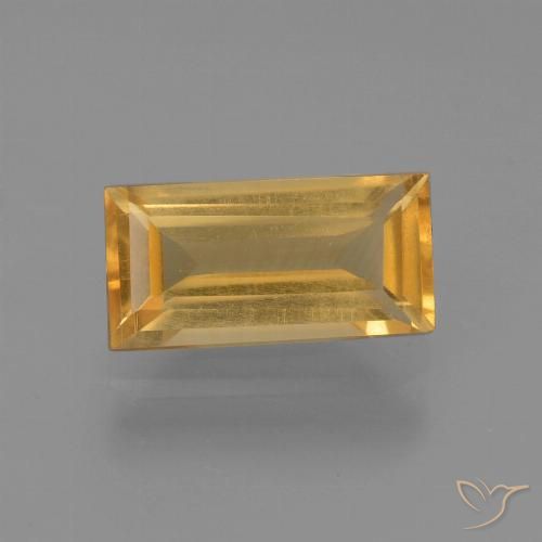 1.44ct Naturel Or moyen Citrine, Baquette, VS