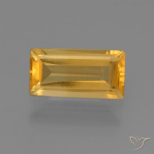 Citrine Orange-or moyen-léger naturelle Baquette, 1.43 ct, VS