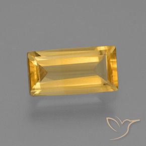 Citrine Orange-or moyen-léger naturelle Baquette, 1.43 ct, VS