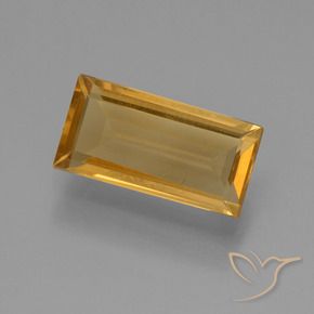 Citrine Orange-or naturelle Baquette, 1.33 ct, VS