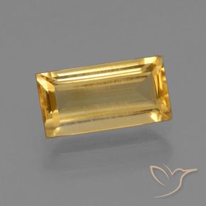 Citrine Orange doré profond naturelle Baquette, 1.62 ct, VS