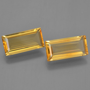 Achetez naturel 4.31ct Jaune doré Citrine gems, Baquette, En provenance Brésil chez GemSelect. En stock, livraison internationale!