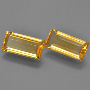 Achetez naturel 4.31ct Jaune doré Citrine gems, Baquette, En provenance Brésil chez GemSelect. En stock, livraison internationale!