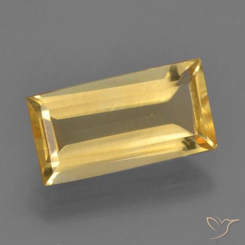 Citrine Doré vif naturelle Baquette, 2.50 ct, VS