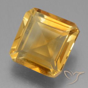 Citrine Or orange foncé naturelle Octogone / coupe Émeraude, 2.56 ct, VS