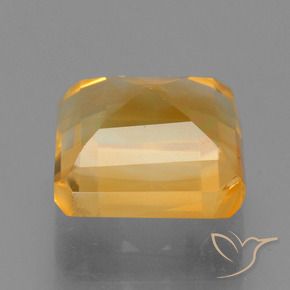 Citrine Or orange foncé naturelle Octogone / coupe Émeraude, 2.56 ct, VS