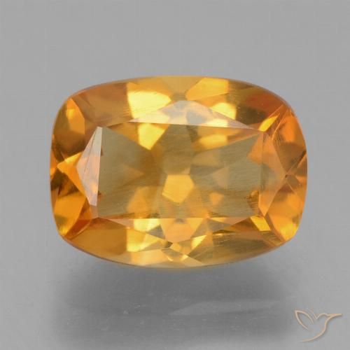 2.25ct Naturel Or orange foncé Citrine, Coussin, VS