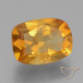Citrine Or orange foncé naturelle Coussin, 2.25 ct, VS