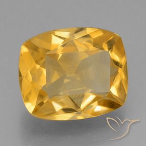 Citrine Doré moyen naturelle Coussin, 2.09 ct, VVS-VS