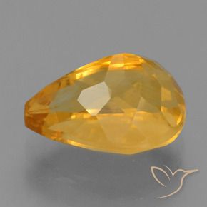 Citrine Doré-orange foncé naturelle En forme de poire, 2.76 ct, VS