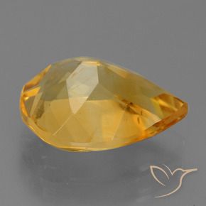 Citrine Doré-orange foncé naturelle En forme de poire, 2.58 ct, VS-SI