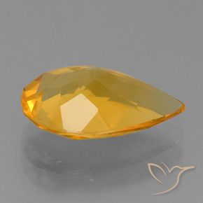 Citrine Doré-orange foncé naturelle En forme de poire, 2.95 ct, VVS-VS
