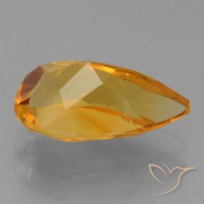 Citrine Or orange foncé naturelle En forme de poire, 2.22 ct, VS