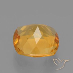 Citrine Orange doré profond naturelle Coussin, 1.75 ct, VS