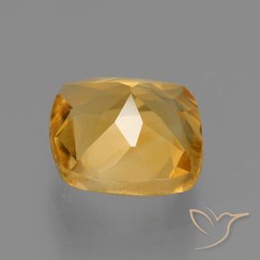 Citrine Orange doré profond naturelle Coussin, 1.53 ct, VS