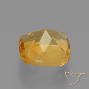 Citrine Orange doré profond naturelle Coussin, 1.53 ct, VS