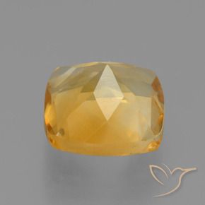 Citrine Doré moyen-foncé naturelle Coussin, 1.70 ct, VS