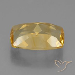 Citrine Doré moyen-foncé naturelle Coussin, 4.58 ct, VS