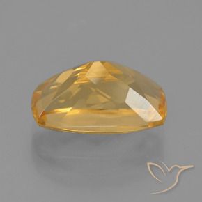 Citrine Orange doré profond naturelle Coussin, 3.32 ct, VVS-VS