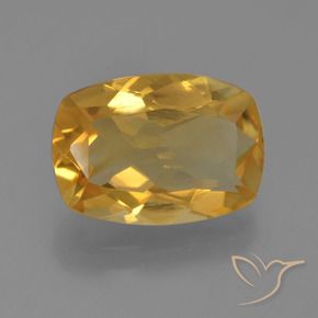 Citrine Orange moyen naturelle Coussin, 3.21 ct, VVS-VS