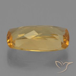 Citrine Doré moyen-foncé naturelle Coussin, 3.27 ct, VVS-VS