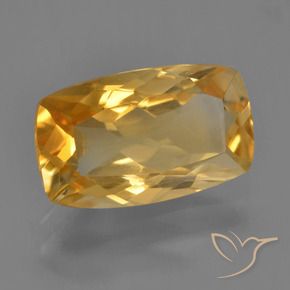 Citrine Or orange foncé naturelle Coussin, 3.22 ct, VS