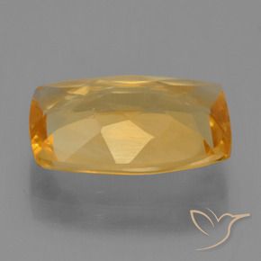 Citrine Doré-orange foncé naturelle Coussin, 3.07 ct, VVS-VS