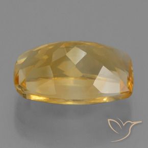 Citrine Doré moyen-foncé naturelle Coussin, 4.43 ct, VVS-VS
