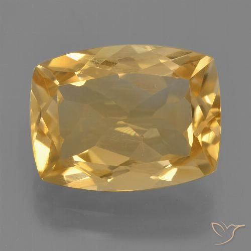4.29ct Naturel Orange doré profond Citrine, Coussin, VVS-VS