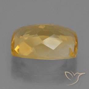 Citrine Orange doré profond naturelle Coussin, 4.29 ct, VVS-VS