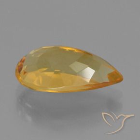 Citrine Doré moyen-foncé naturelle En forme de poire, 3.51 ct, VVS-VS