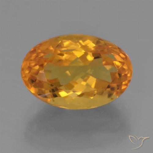 Citrine Or naturelle ovale, 3.51 ct, VVS-VS