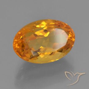 Citrine Or naturelle ovale, 3.51 ct, VVS-VS