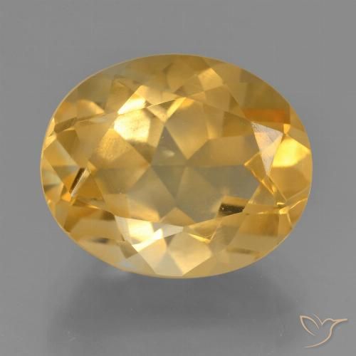 Citrine Orange-or naturelle ovale, 4.47 ct, VS