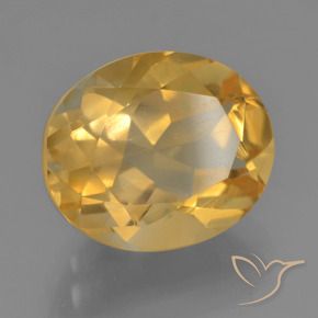 Citrine Orange-or naturelle ovale, 4.47 ct, VS
