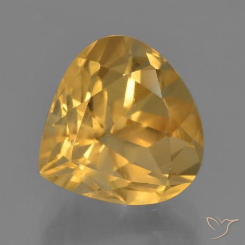 Citrine Orange-or moyen-léger naturelle En forme de poire, 4.54 ct, VS