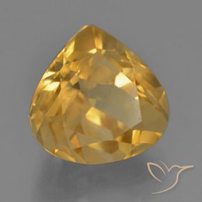 Citrine Orange-or moyen-léger naturelle En forme de poire, 4.54 ct, VS