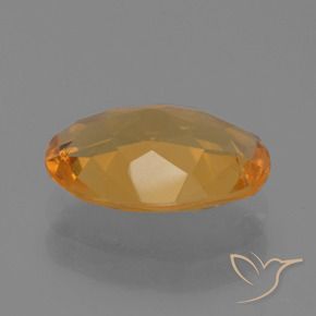 Citrine Orange foncé naturelle ovale, 1.92 ct, VVS-VS