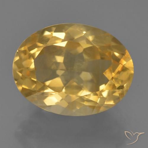 Citrine Doré moyen-léger naturelle ovale, 3.58 ct, VVS-VS