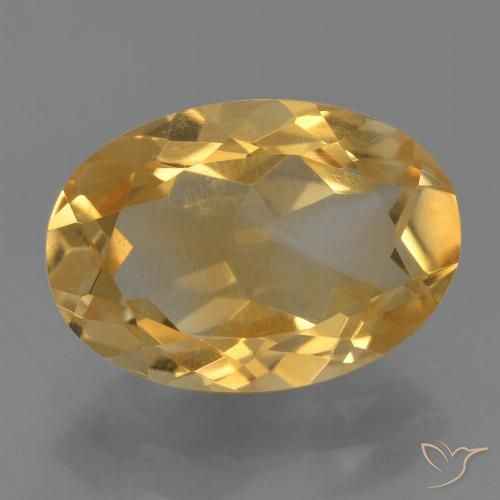 3.04ct Naturel Doré moyen-foncé Citrine, ovale, VVS-VS