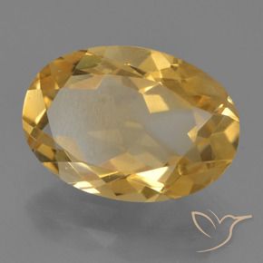 Citrine Doré moyen-foncé naturelle ovale, 3.04 ct, VVS-VS