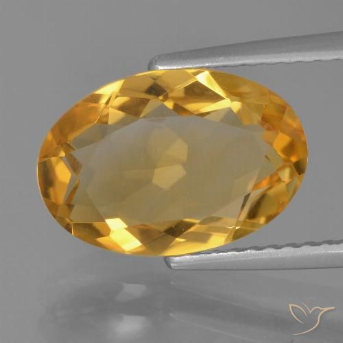 3.28ct Naturel Doré foncé Citrine, ovale, VVS-VS