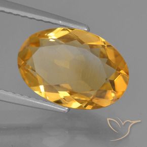 Citrine Doré foncé naturelle ovale, 3.28 ct, VVS-VS