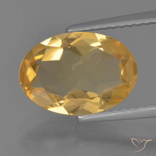 2.90ct Naturel Doré moyen-foncé Citrine, ovale, VVS-VS