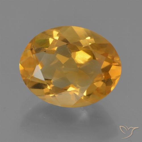2.56ct Naturel Doré-orange foncé Citrine, ovale, VVS-VS