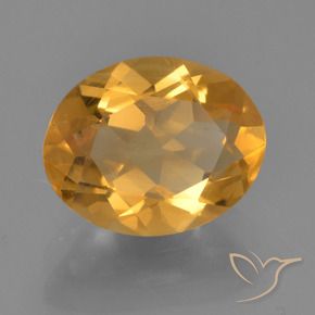 Citrine Doré-orange foncé naturelle ovale, 2.56 ct, VVS-VS