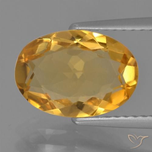 2.60ct Naturel Doré-orange foncé Citrine, ovale, VVS-VS